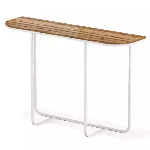 Curved Metal and Wood Entryway Accent 3D model