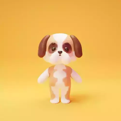 Saint Bernard Dog - Cute Cartoon Animal Character