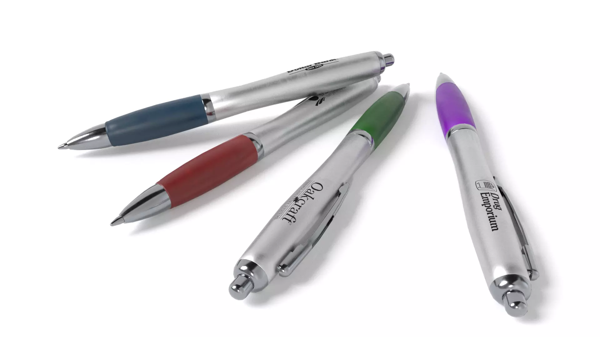 Ball pen pack Free low-poly 3D model