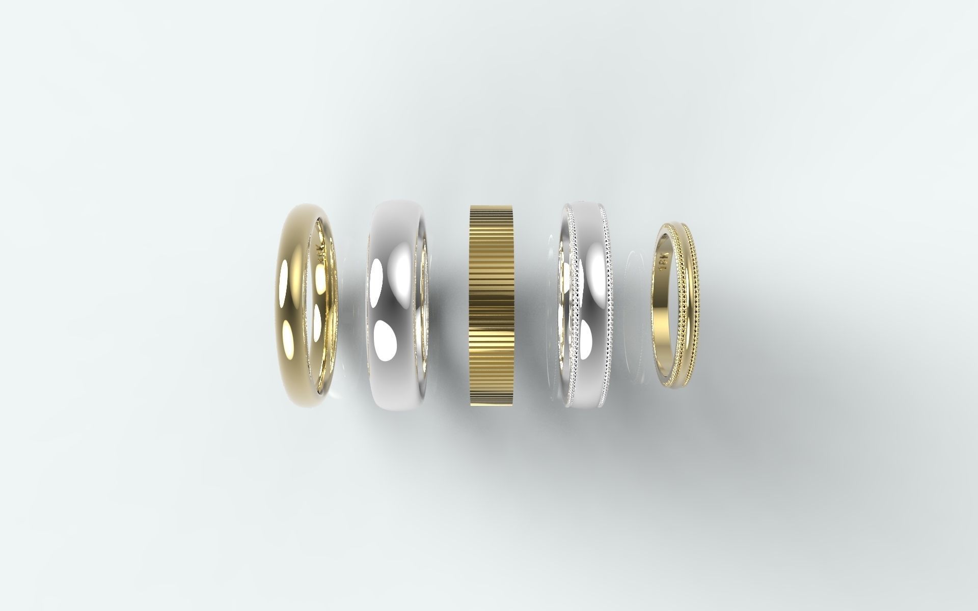 Striated band 3D print model_1