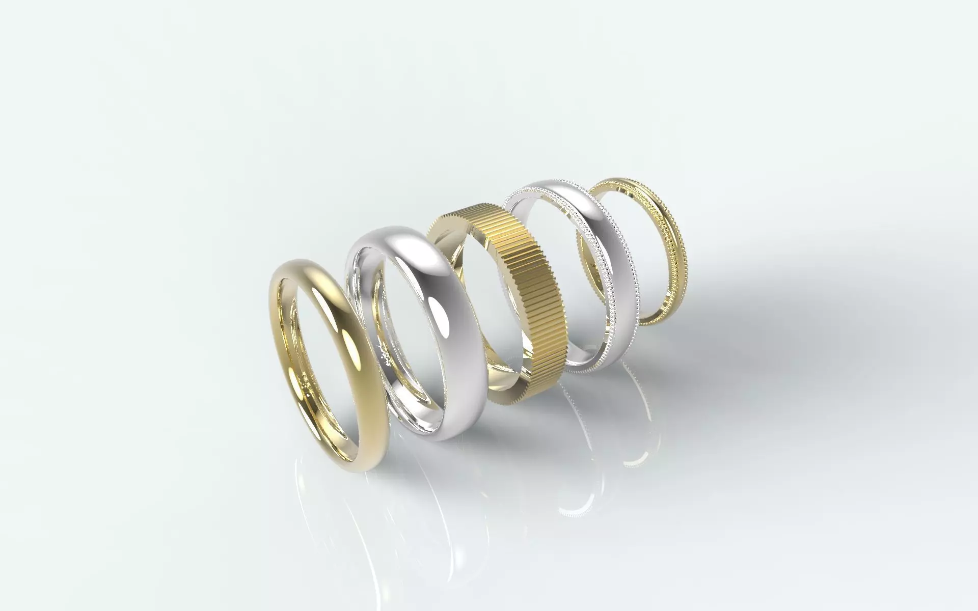 Striated band 3D print model_0