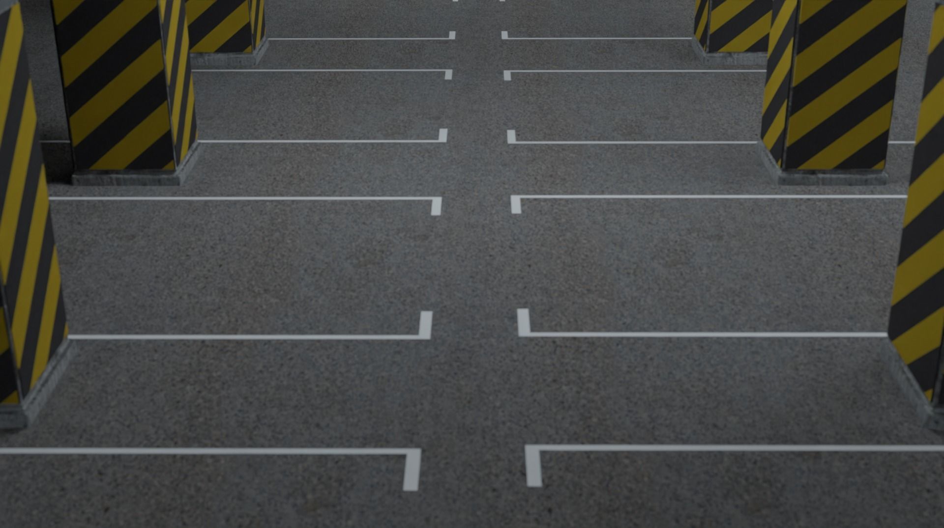 3D Highpoly Parking Lot Blend File 3D model_3