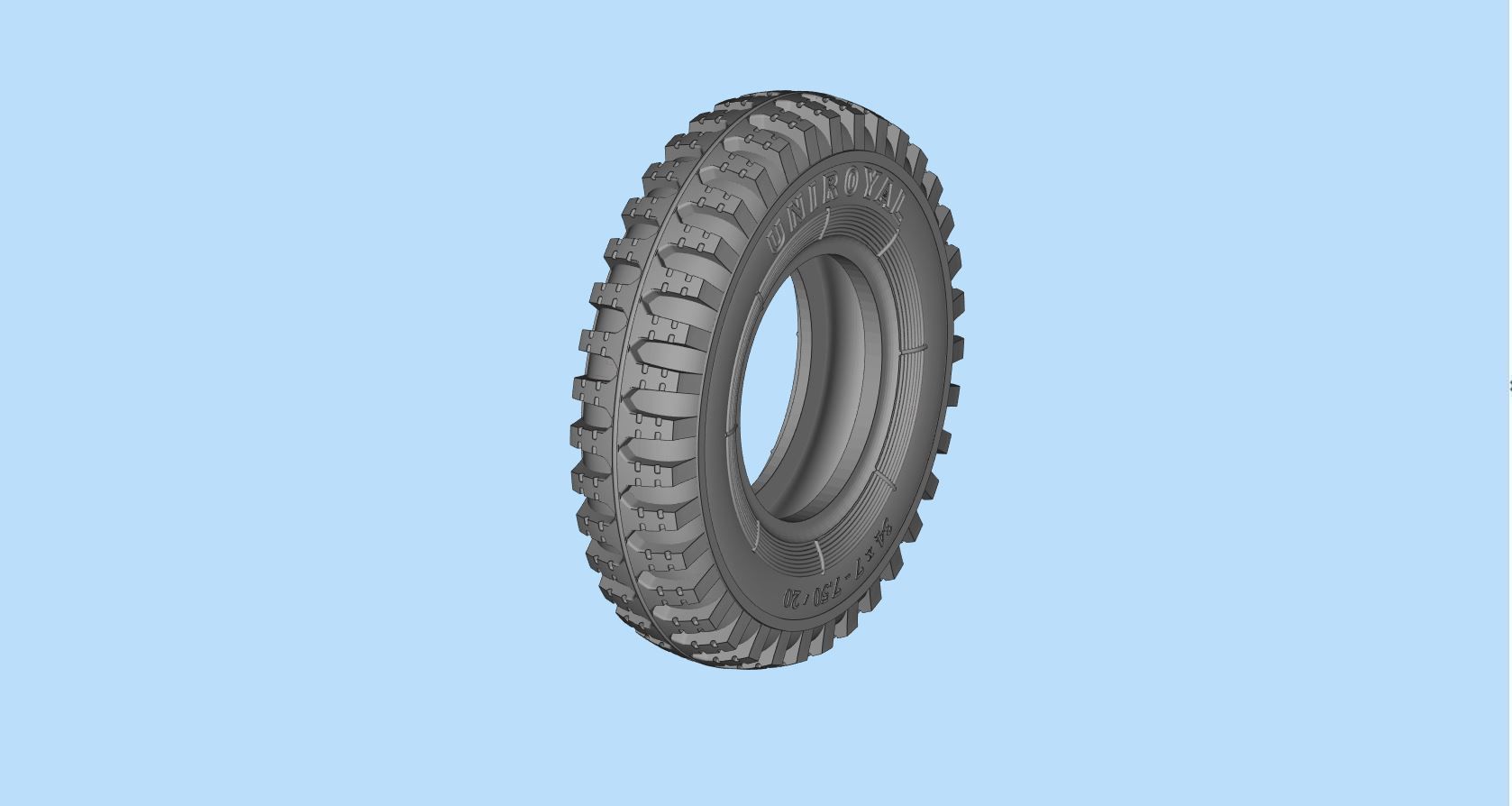 WWII German Kubel Wagen or Blitz Mold Rims Tires files 3D print model_4