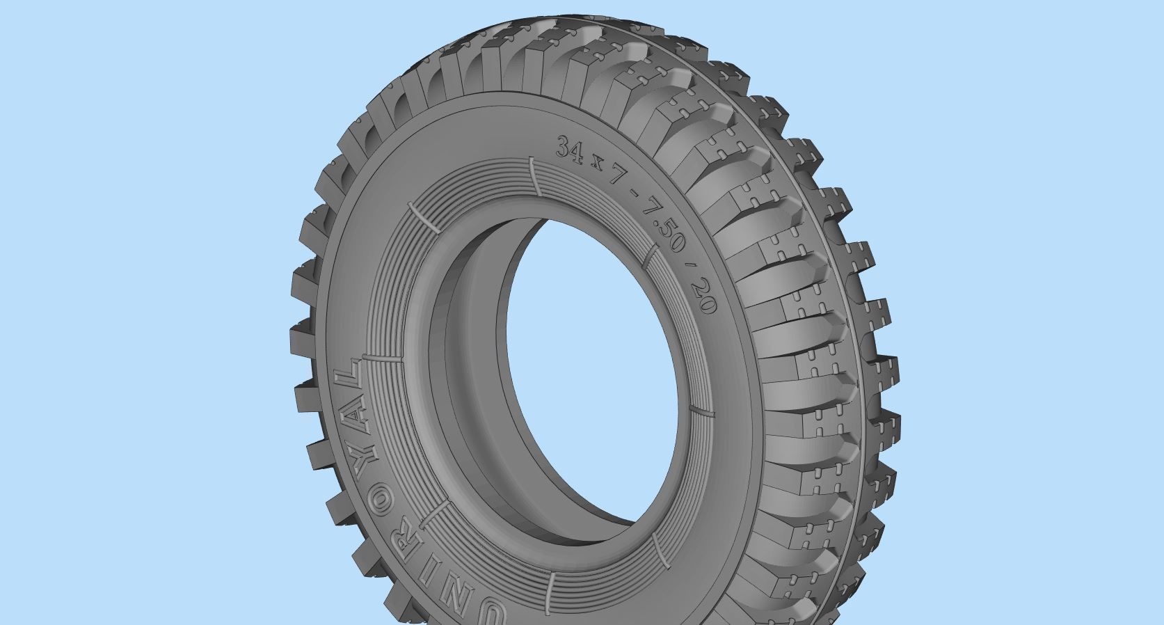 WWII German Kubel Wagen or Blitz Mold Rims Tires files 3D print model_17