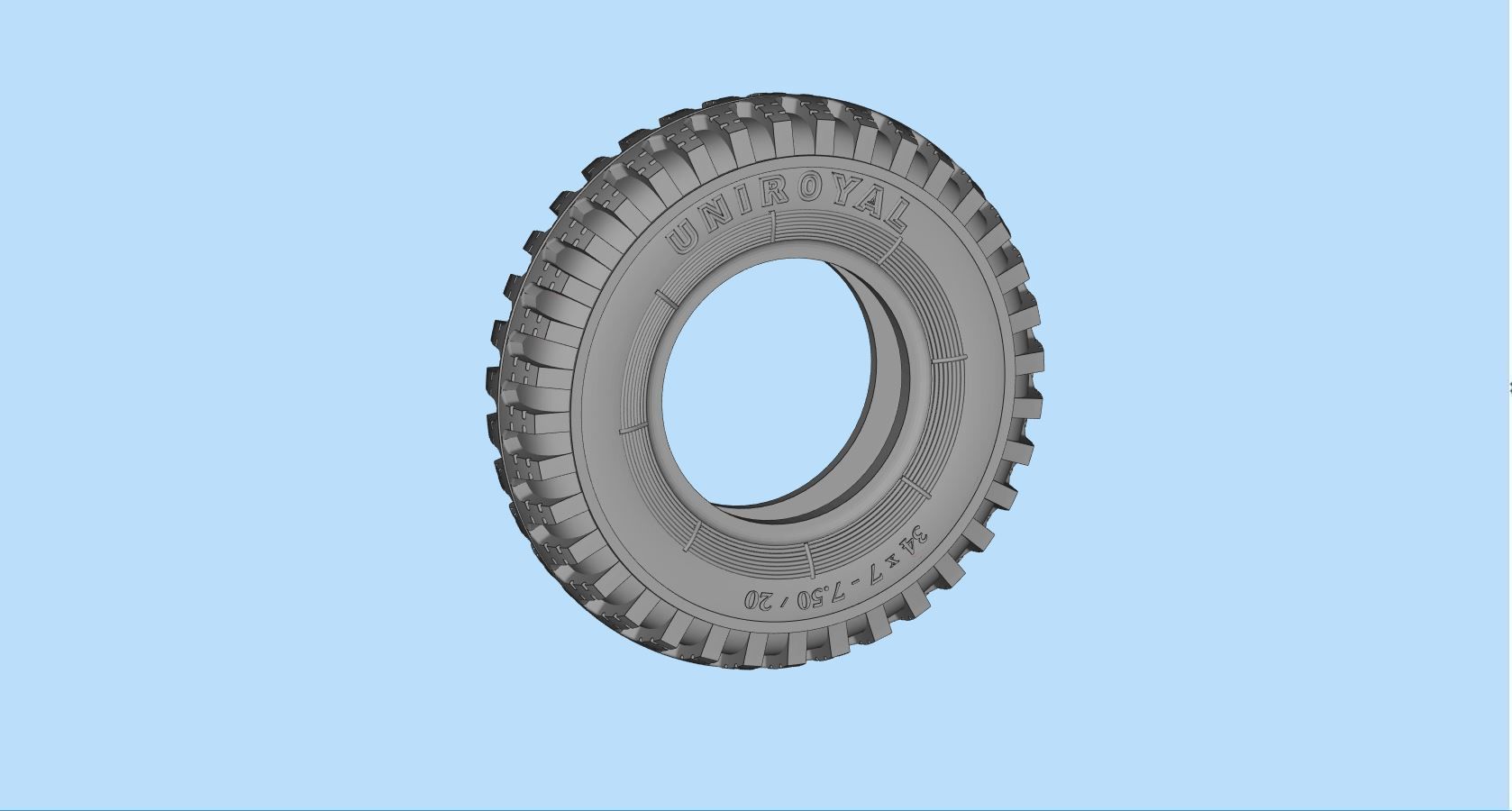 WWII German Kubel Wagen or Blitz Mold Rims Tires files 3D print model_15