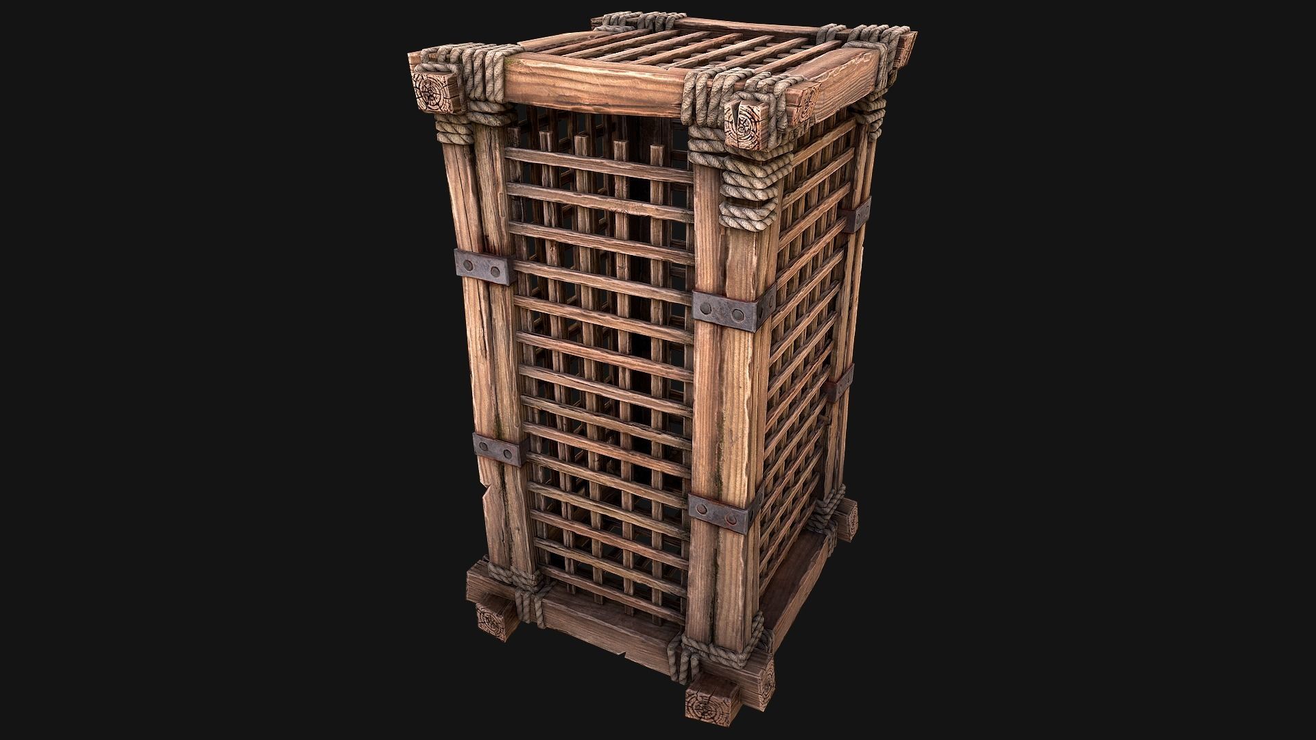 Medieval Prison Cells Low-poly 3D model_13