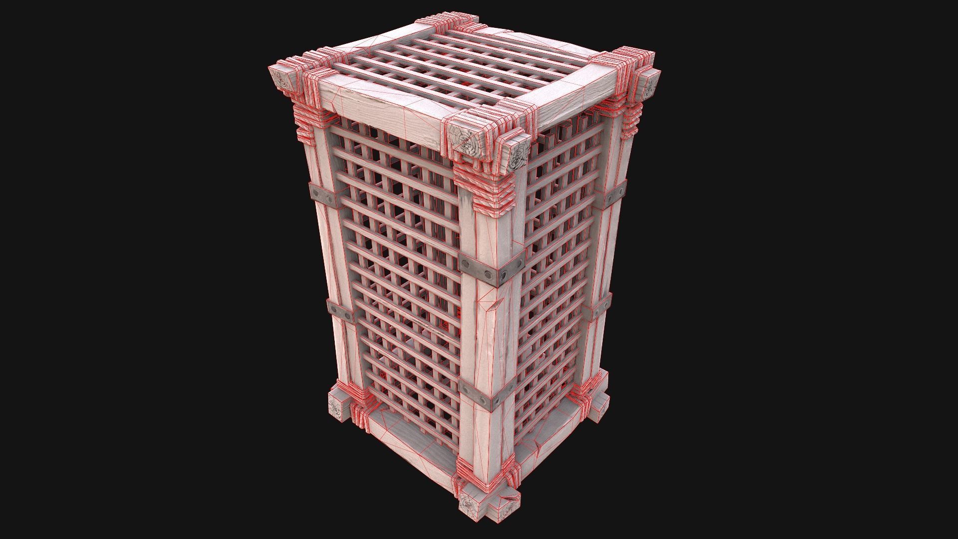 Medieval Prison Cells Low-poly 3D model_7