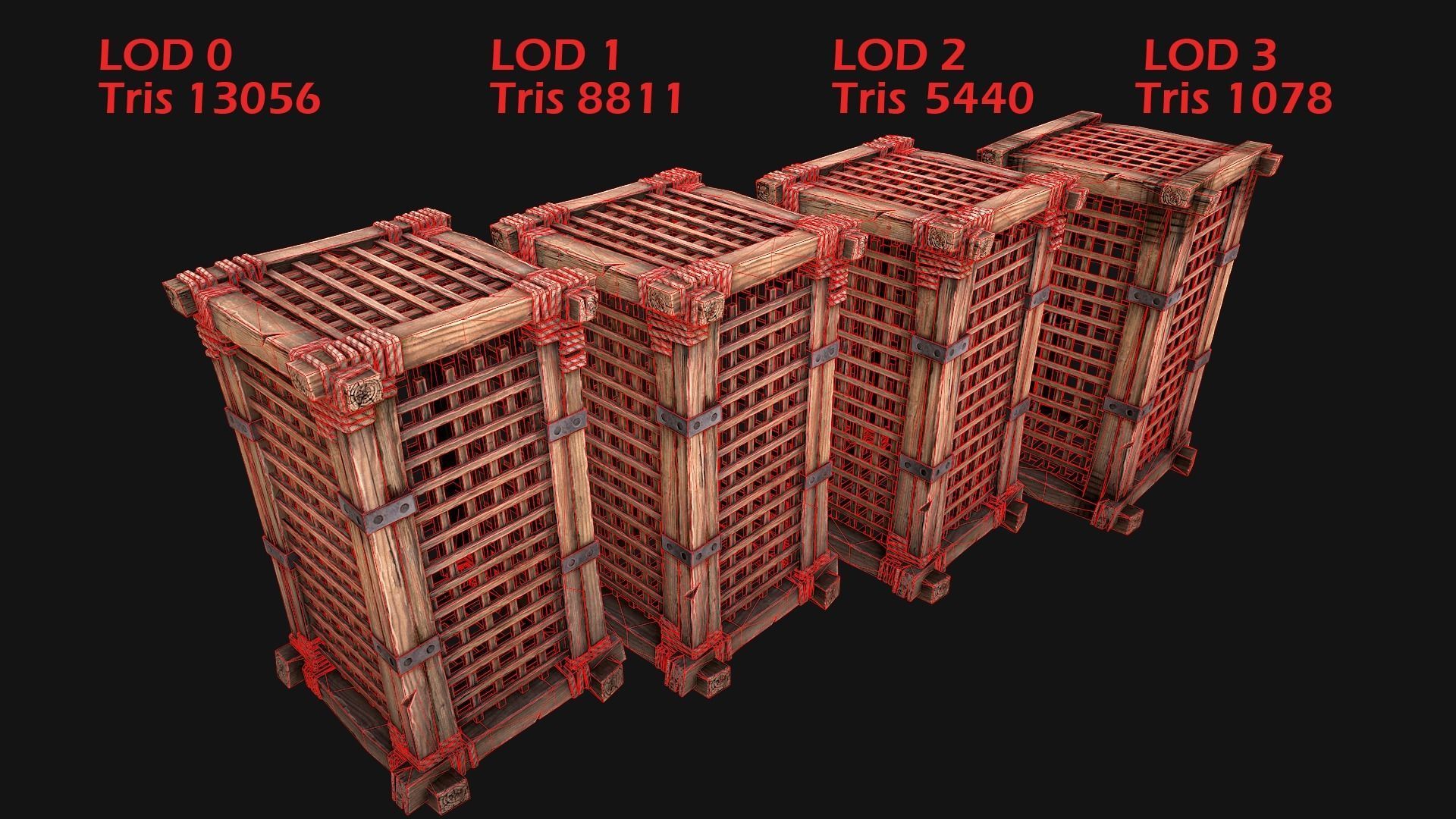 Medieval Prison Cells Low-poly 3D model_8