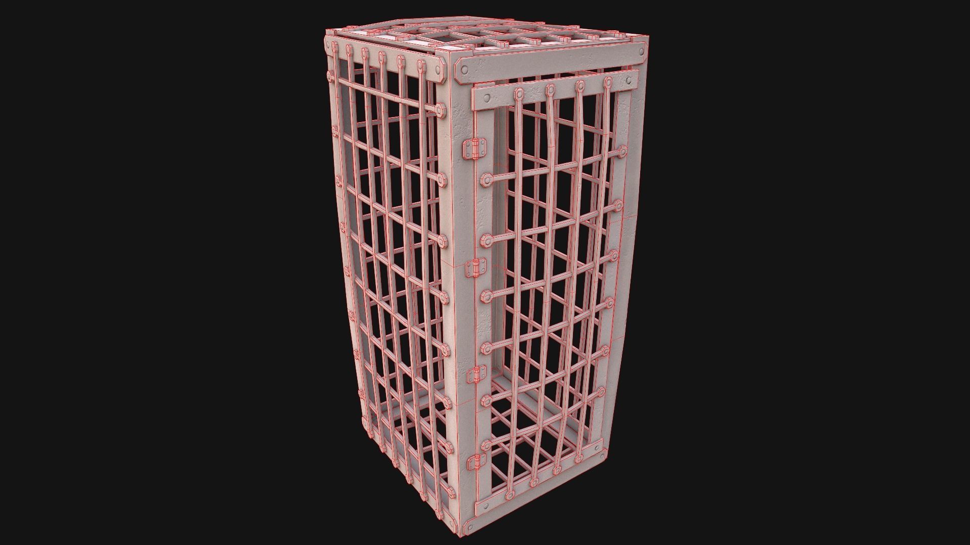 Medieval Prison Cells Low-poly 3D model_4