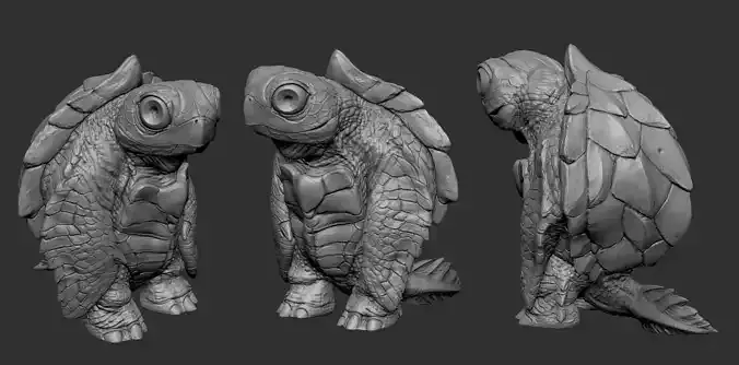 Cute Turtle  Pre supported 3D print model