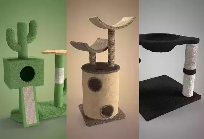 Cat Scratching Tower Pack - C4D only