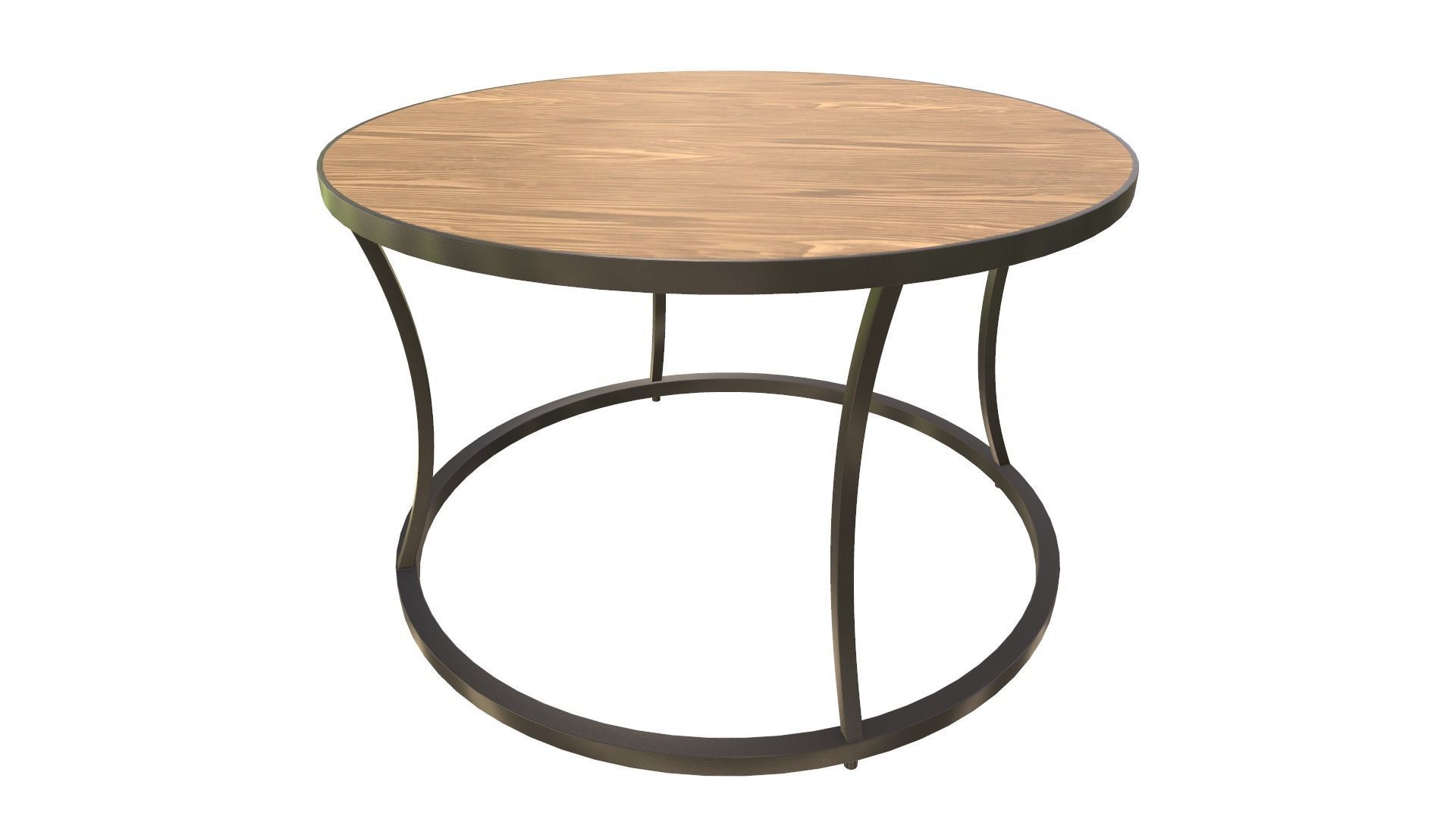 Round Table 3D Model VR AR PBR Low-poly 3D model_2