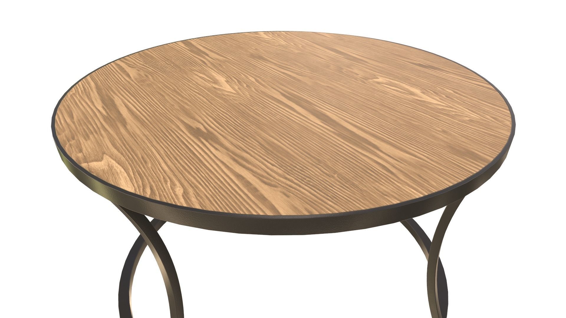 Round Table 3D Model VR AR PBR Low-poly 3D model_5