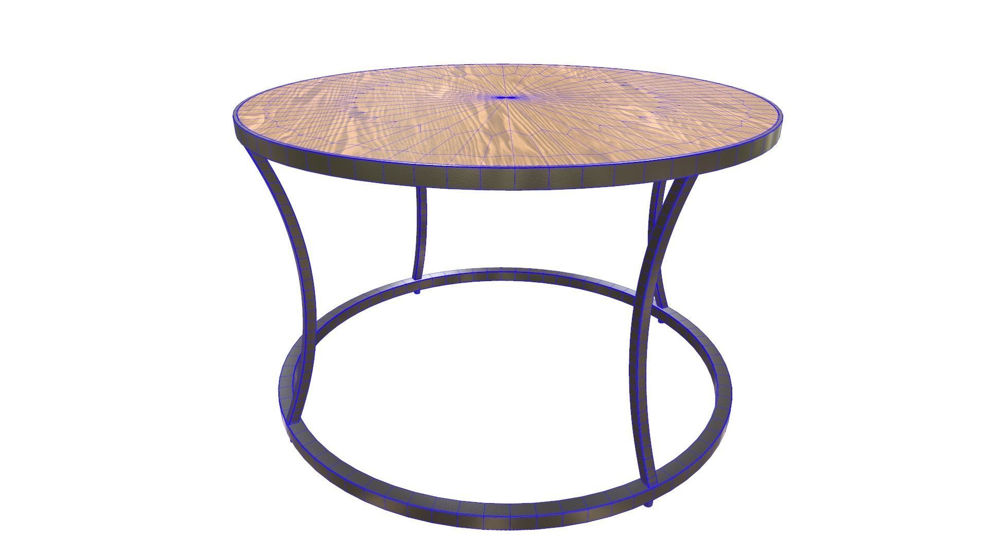 Round Table 3D Model VR AR PBR Low-poly 3D model_13