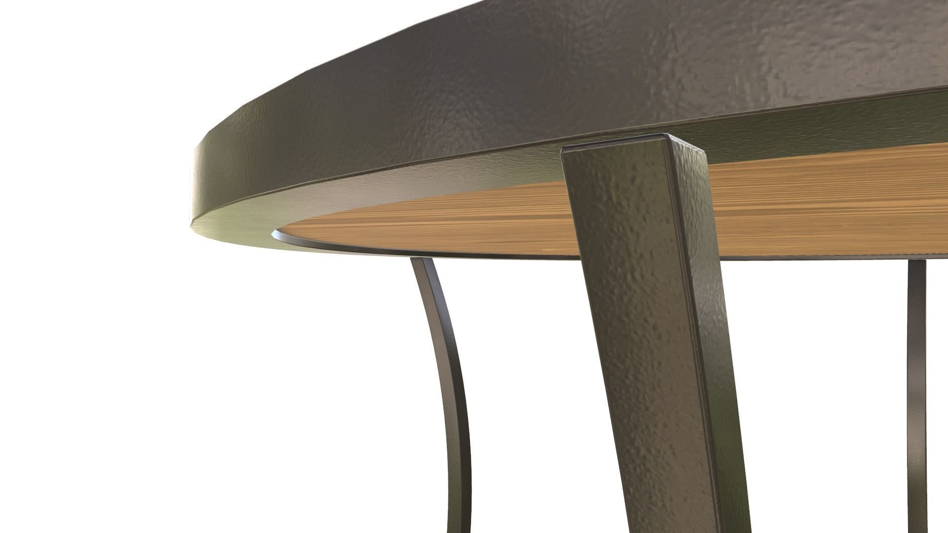 Round Table 3D Model VR AR PBR Low-poly 3D model_7