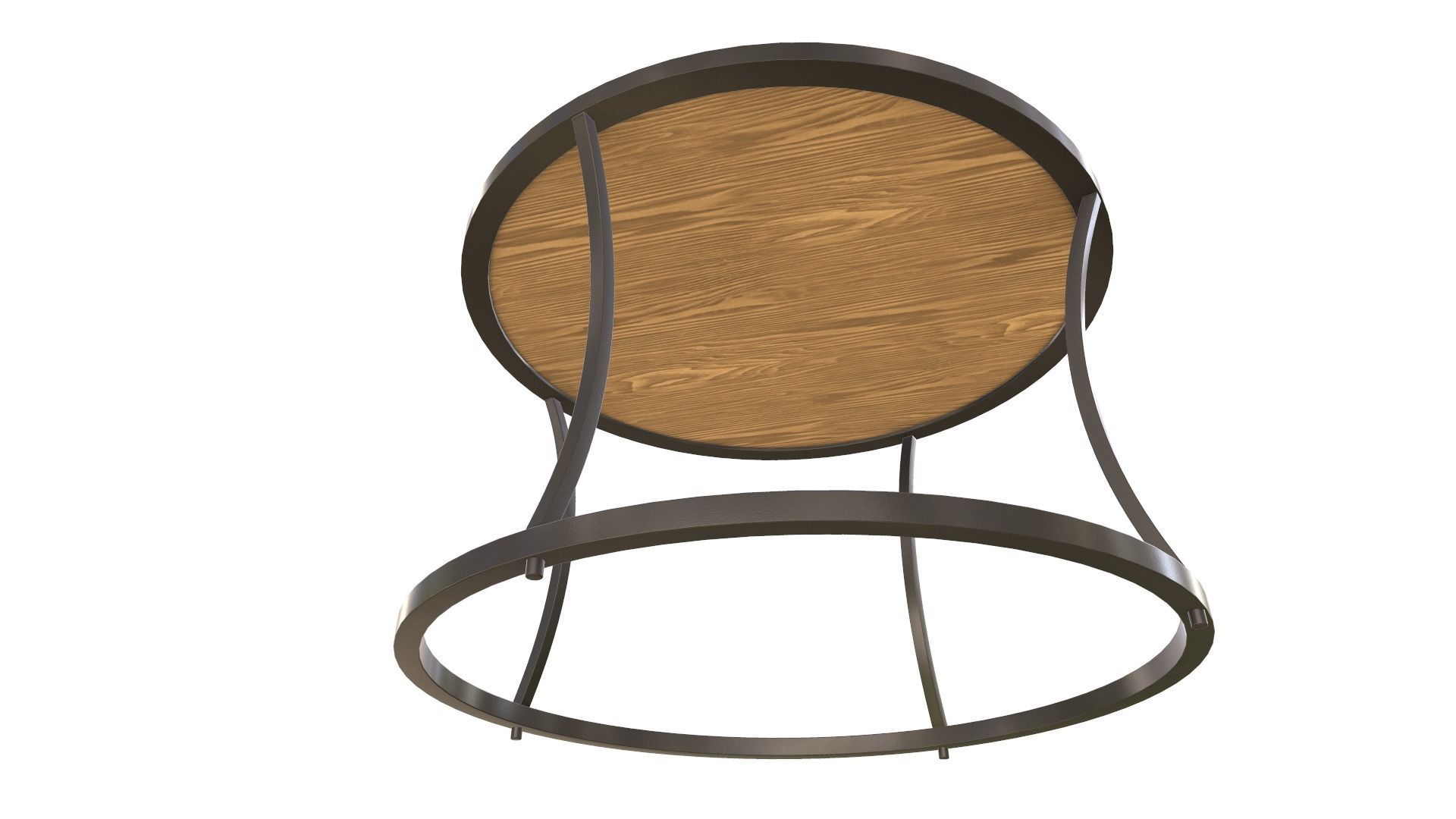 Round Table 3D Model VR AR PBR Low-poly 3D model_9