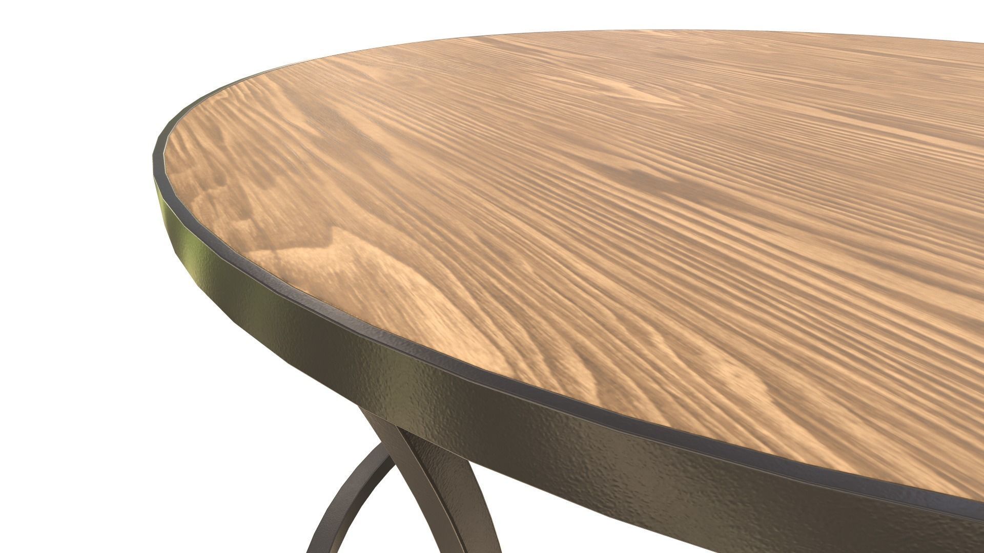 Round Table 3D Model VR AR PBR Low-poly 3D model_6