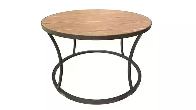 Round Table 3D Model VR AR PBR Low-poly 3D model