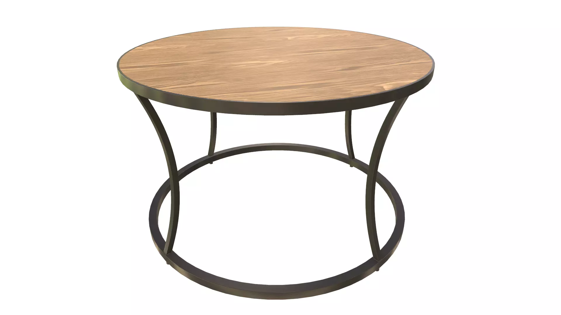 Round Table 3D Model VR AR PBR Low-poly 3D model_0