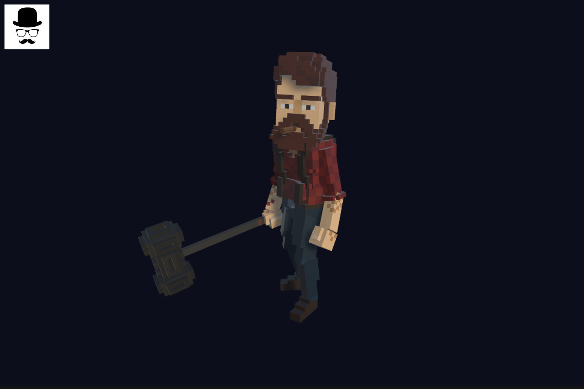 Weapons Pack - Lowpoly Voxel Models Low-poly 3D model_14