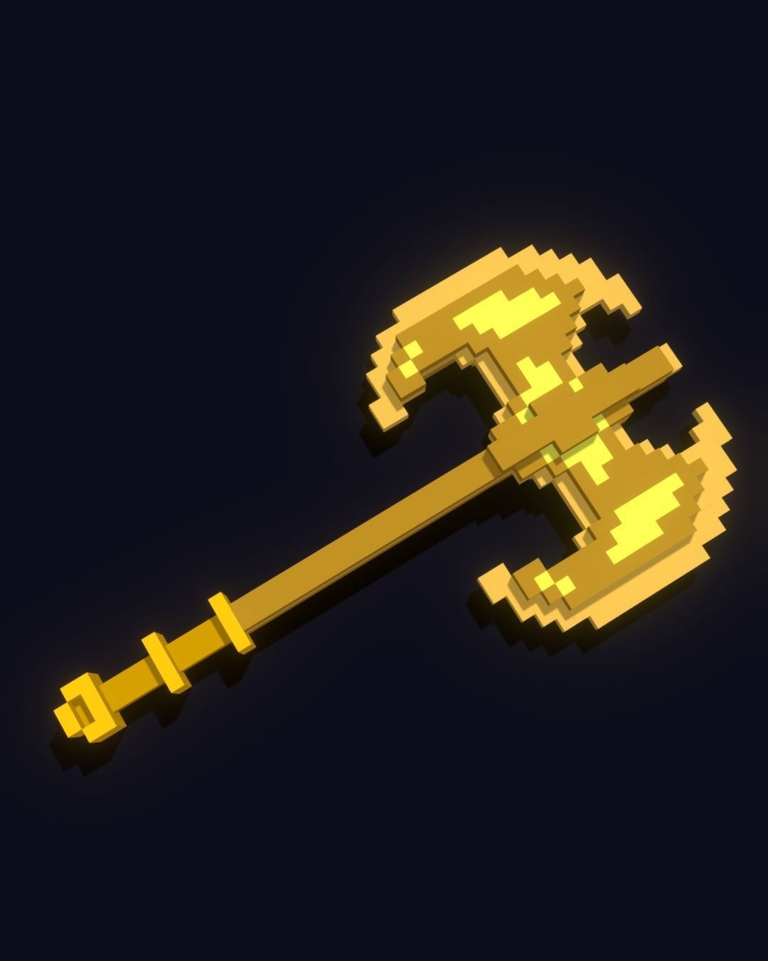 Weapons Pack - Lowpoly Voxel Models Low-poly 3D model_6