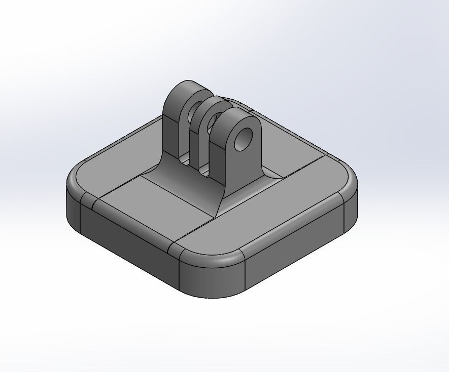 GoPro Tripod mount with an arm 3D print model_5