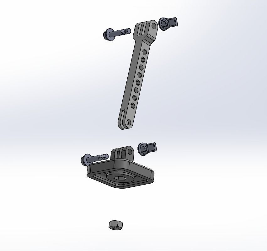 GoPro Tripod mount with an arm 3D print model_2