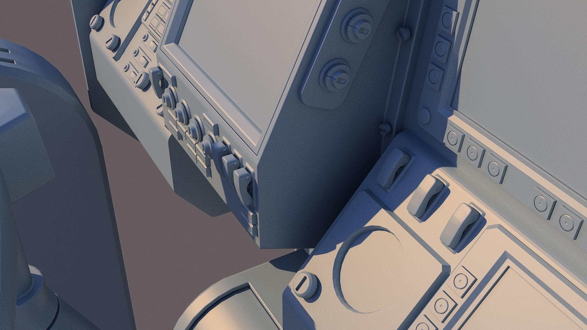 Aircraft cockpit control panel - EFIS 3D model_11