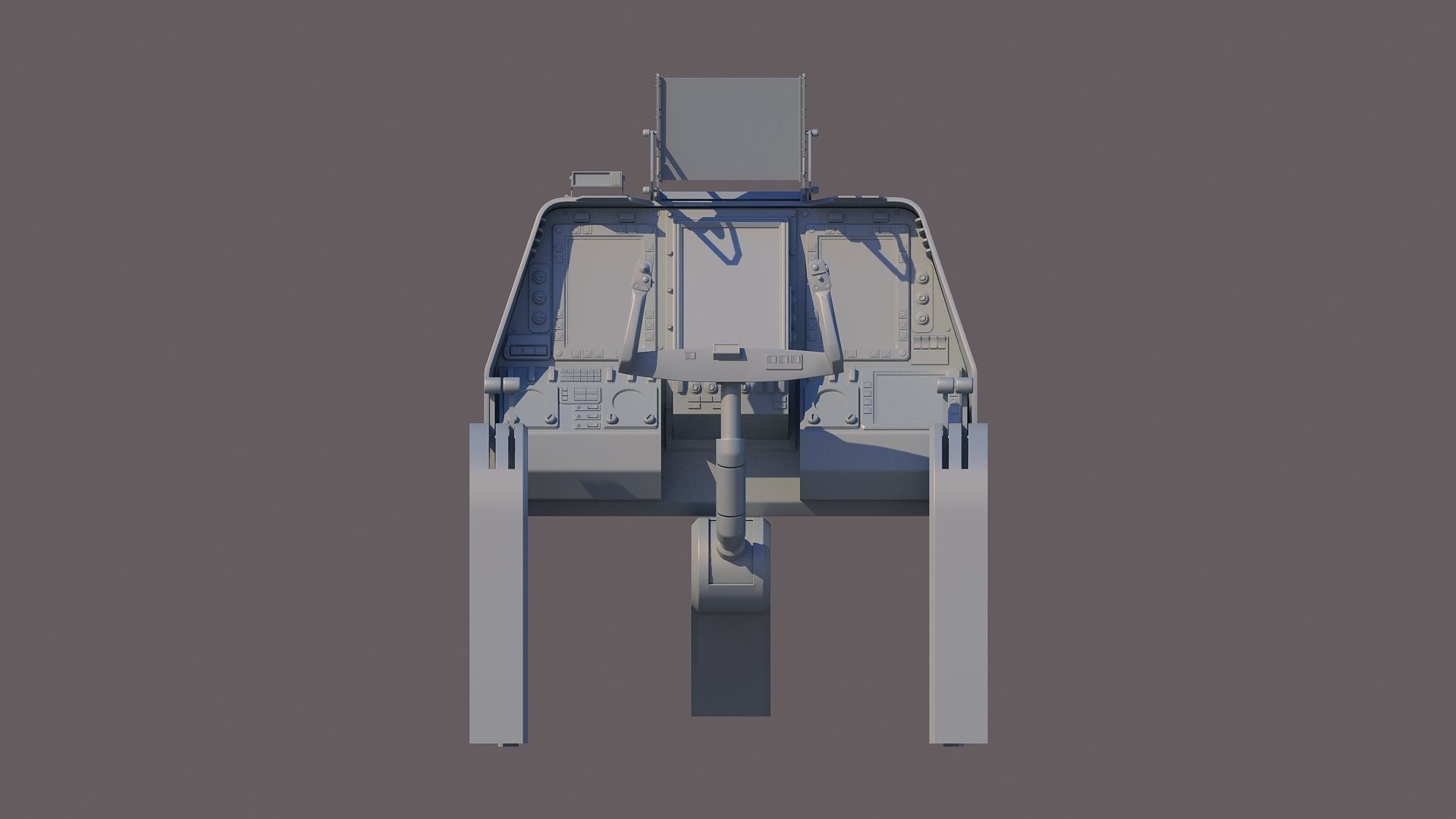 Aircraft cockpit control panel - EFIS 3D model_2