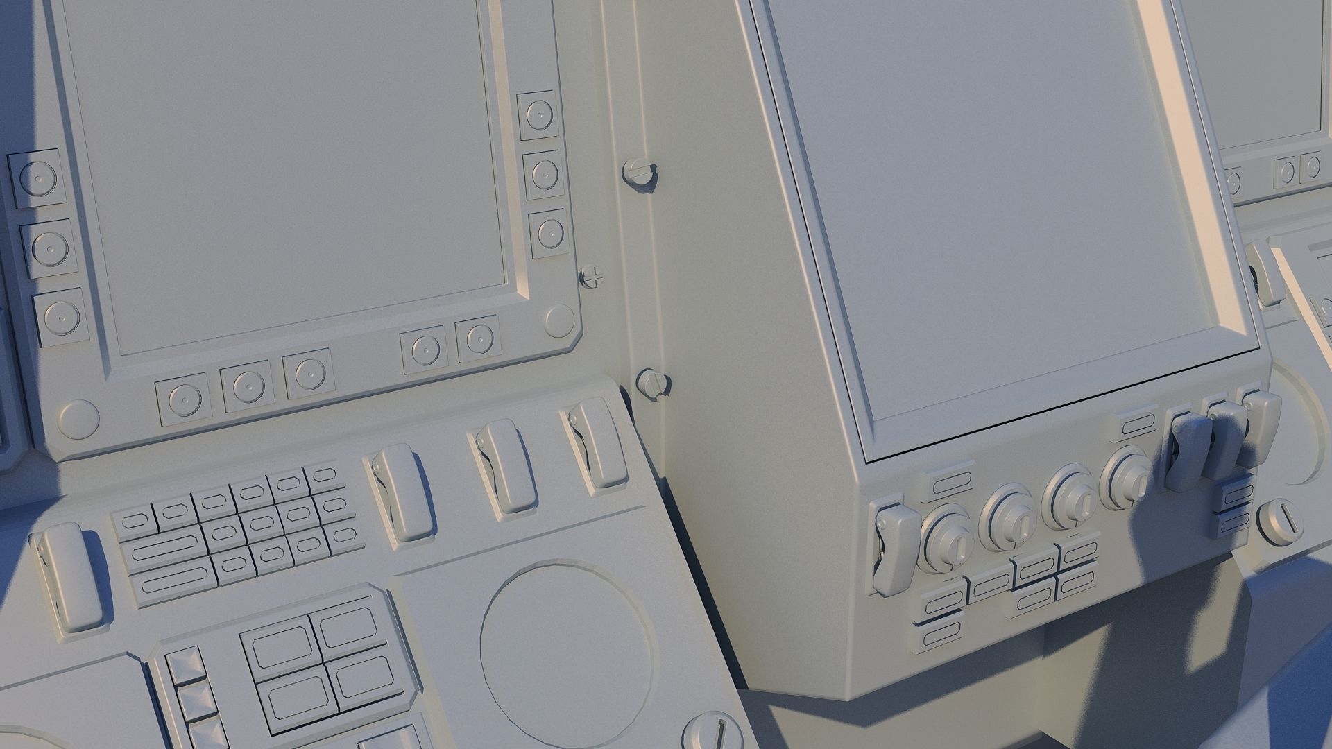 Aircraft cockpit control panel - EFIS 3D model_8