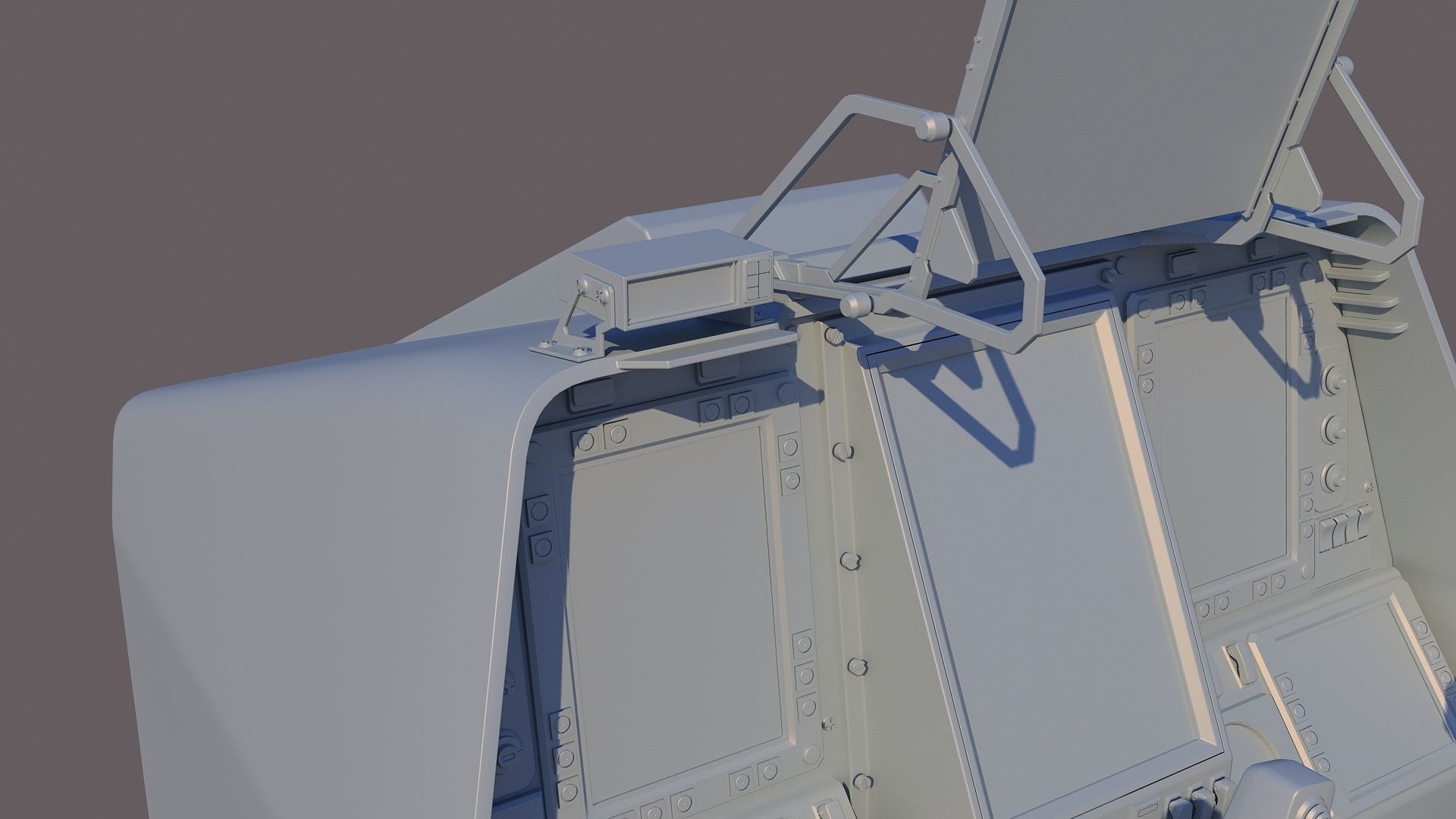 Aircraft cockpit control panel - EFIS 3D model_7