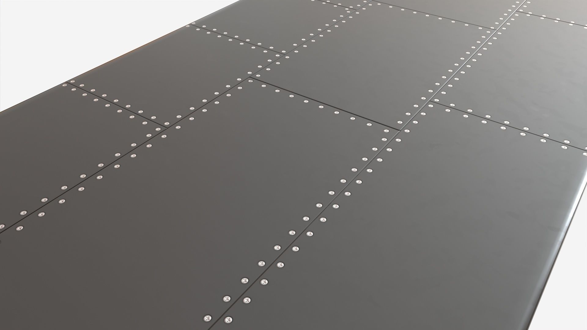 Metal Desk with Drawer 02 3D model_3