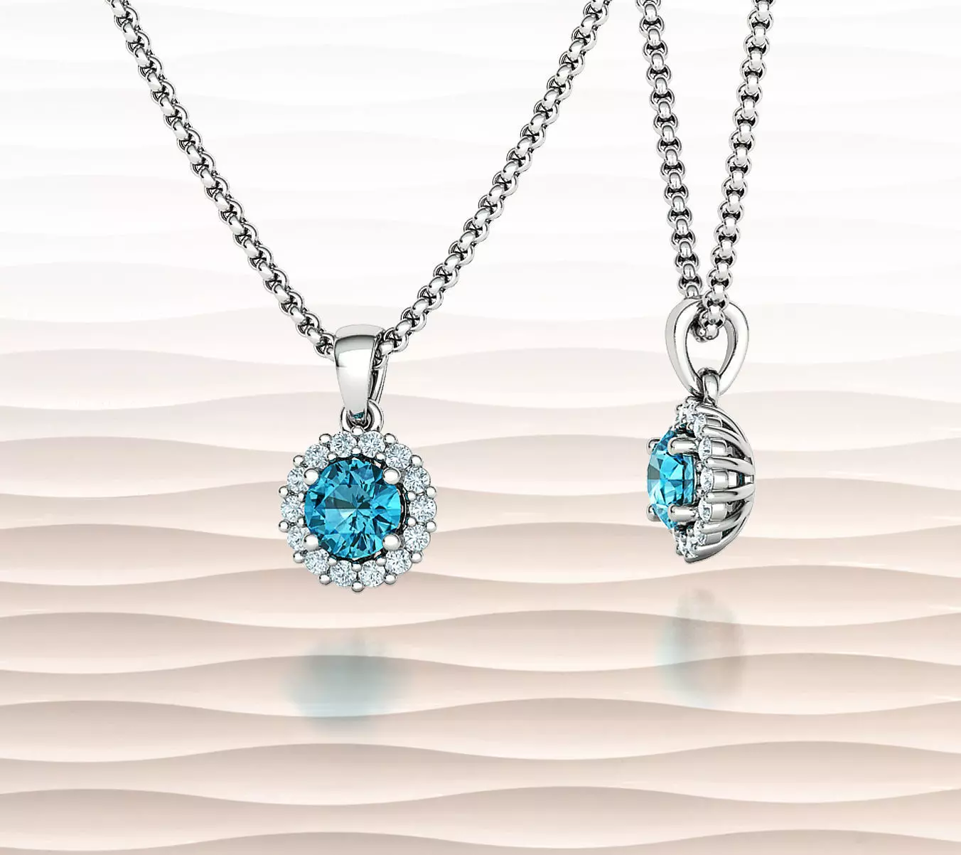 Diana Round Classic Pendant Necklace 35 pointer Stone 3dmodel 3D print model