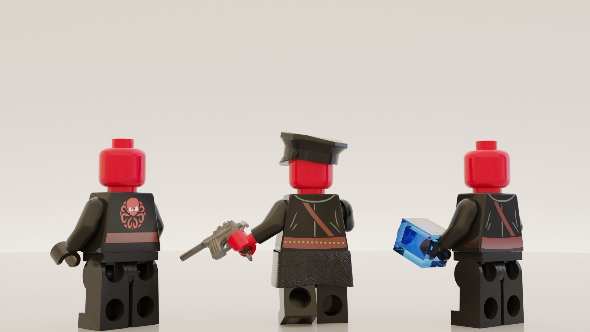 Lego Red Skull mini pack 3D model_1