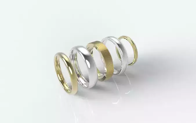 Milgrain supreme band 4mm