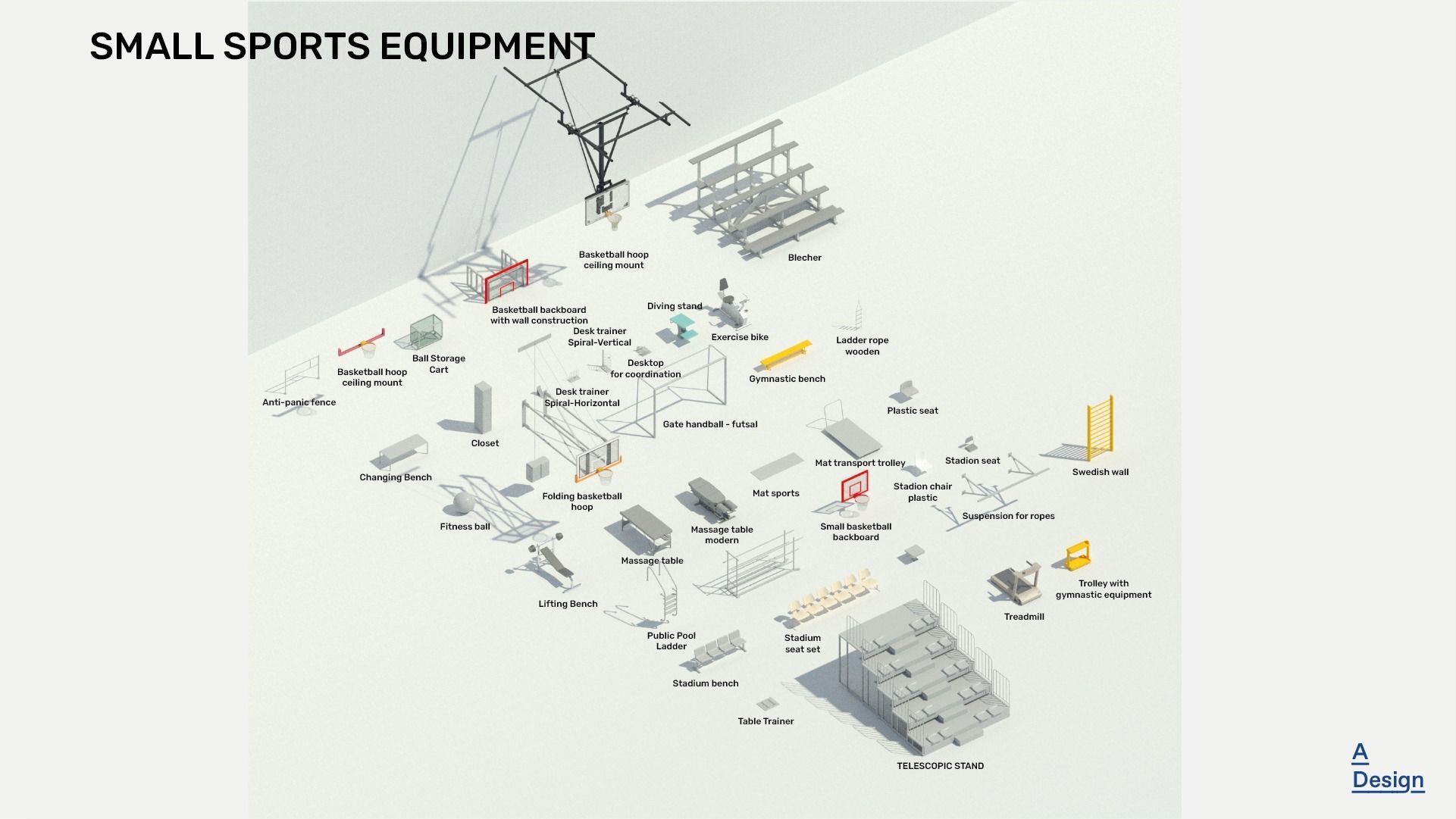 Sports Equipment - Pack of revit families 3D model_2