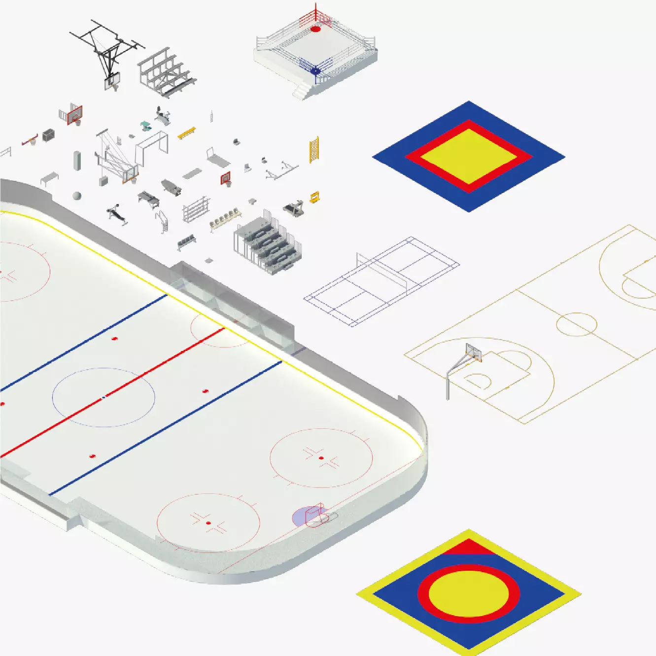 Sports Equipment - Pack of revit families 3D model_0