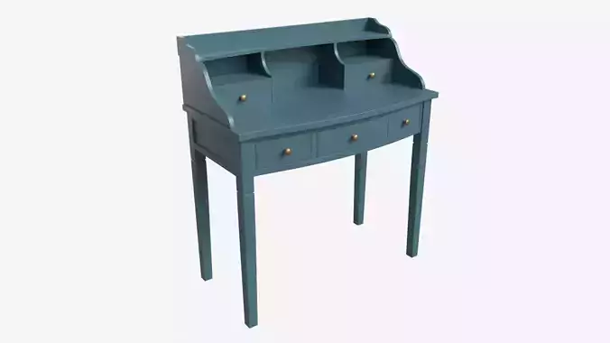 Oak Writing Desk with Drawers