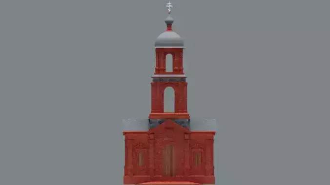 The Old Russian Basilica Low-poly 3D model