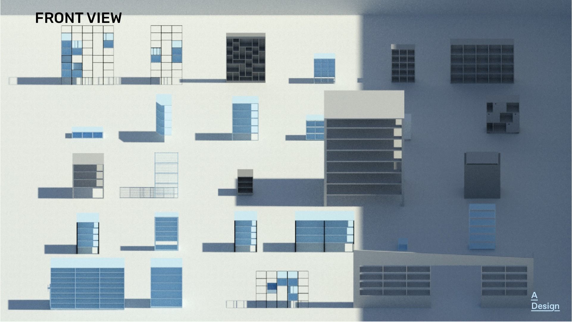 Shelving - Pack of revit families 3D model_4