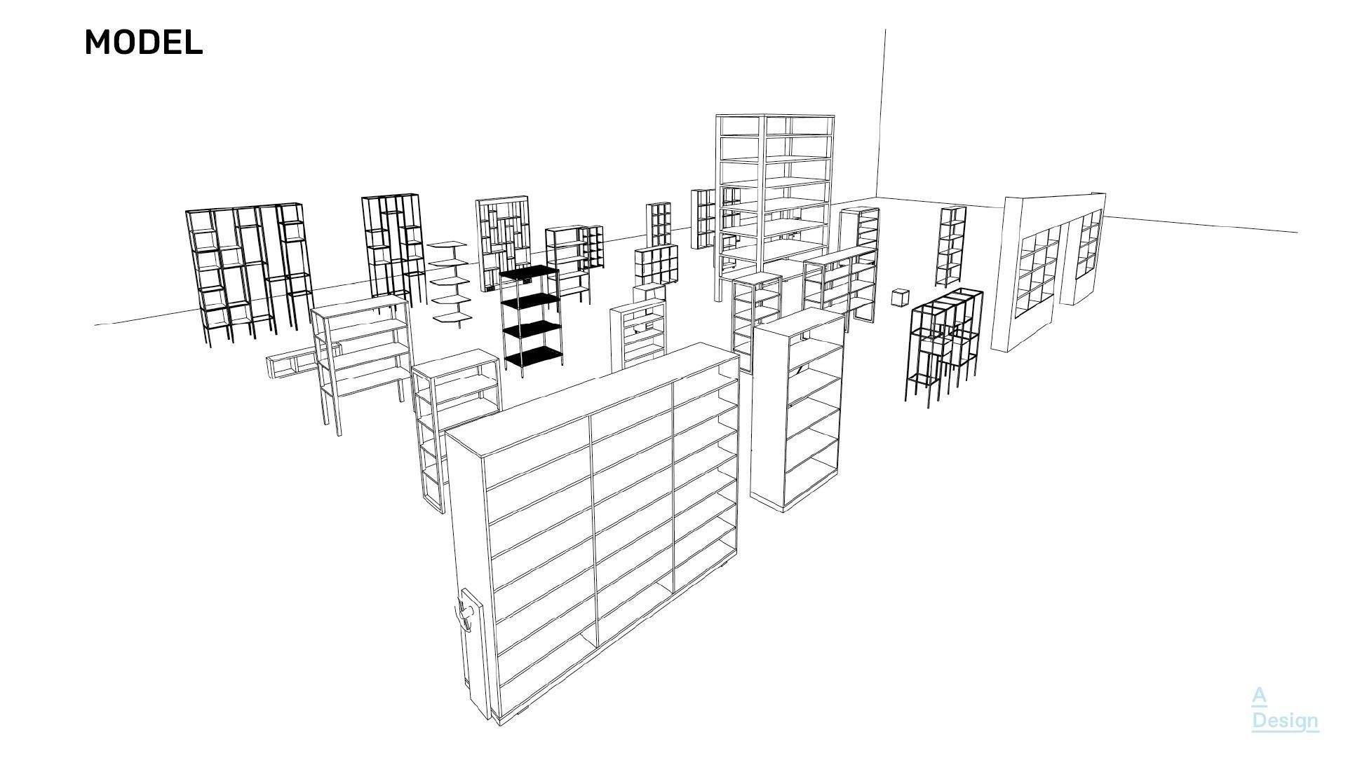 Shelving - Pack of revit families 3D model_7