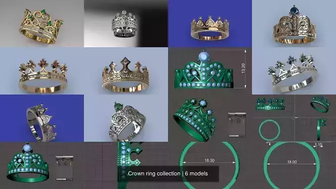 Crown ring collection