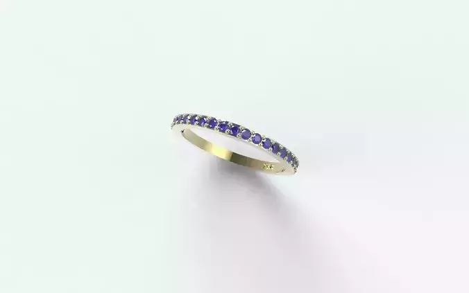 Semi-eternity sapphire eternity ring gold