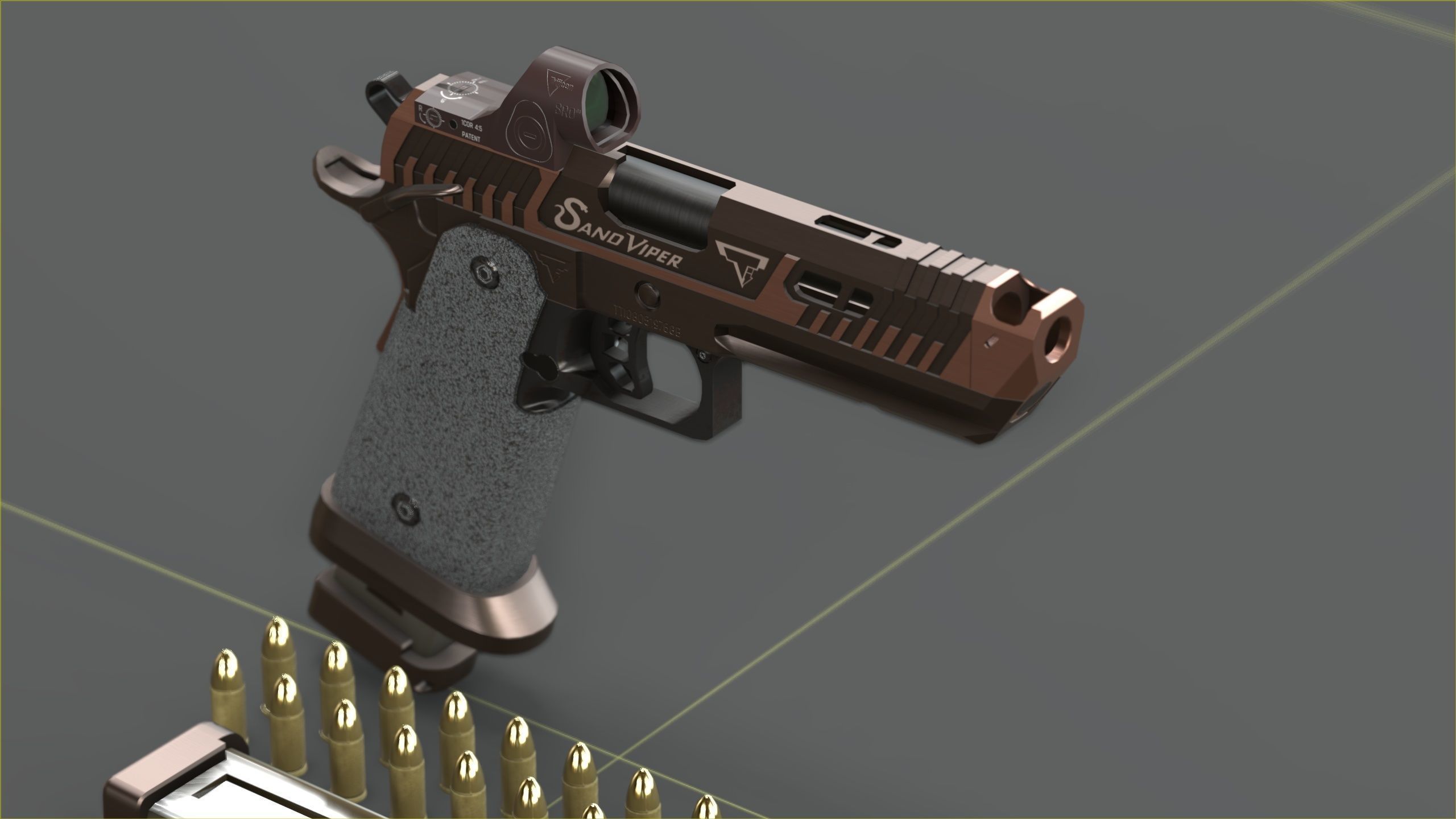 TTI - Taran Tactical Innovations - Sand Viper Low-poly 3D model_17