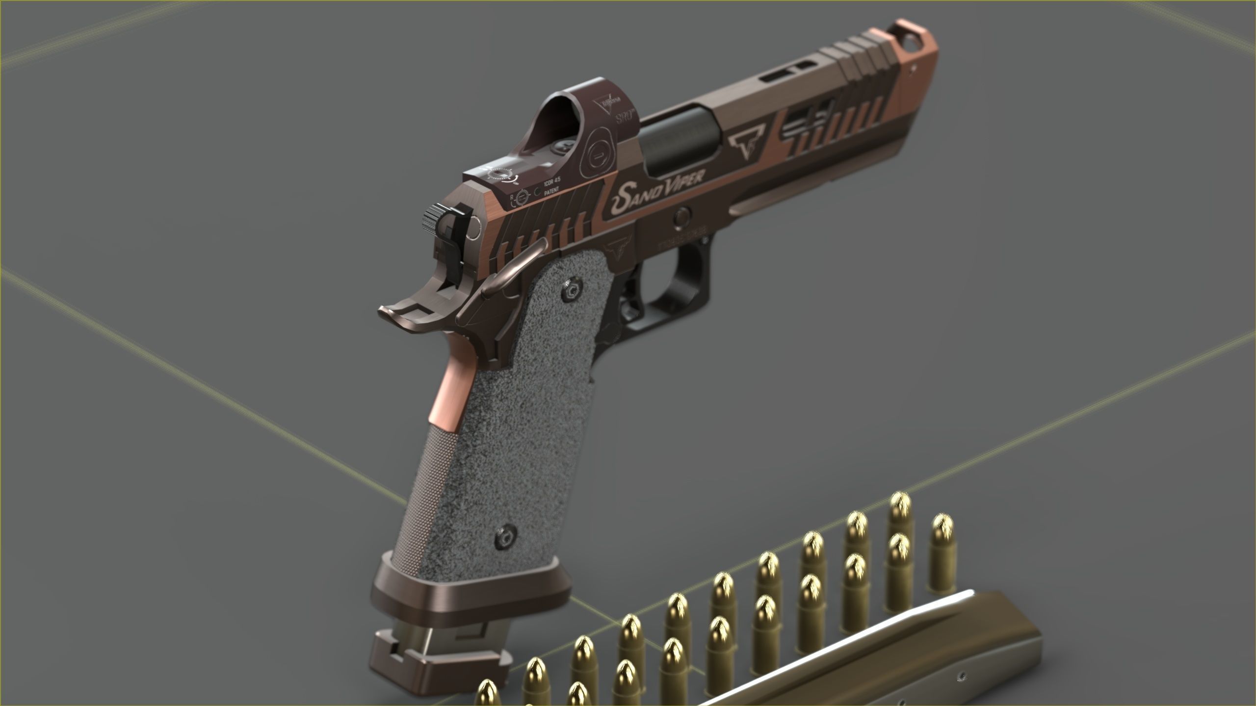 TTI - Taran Tactical Innovations - Sand Viper Low-poly 3D model_14