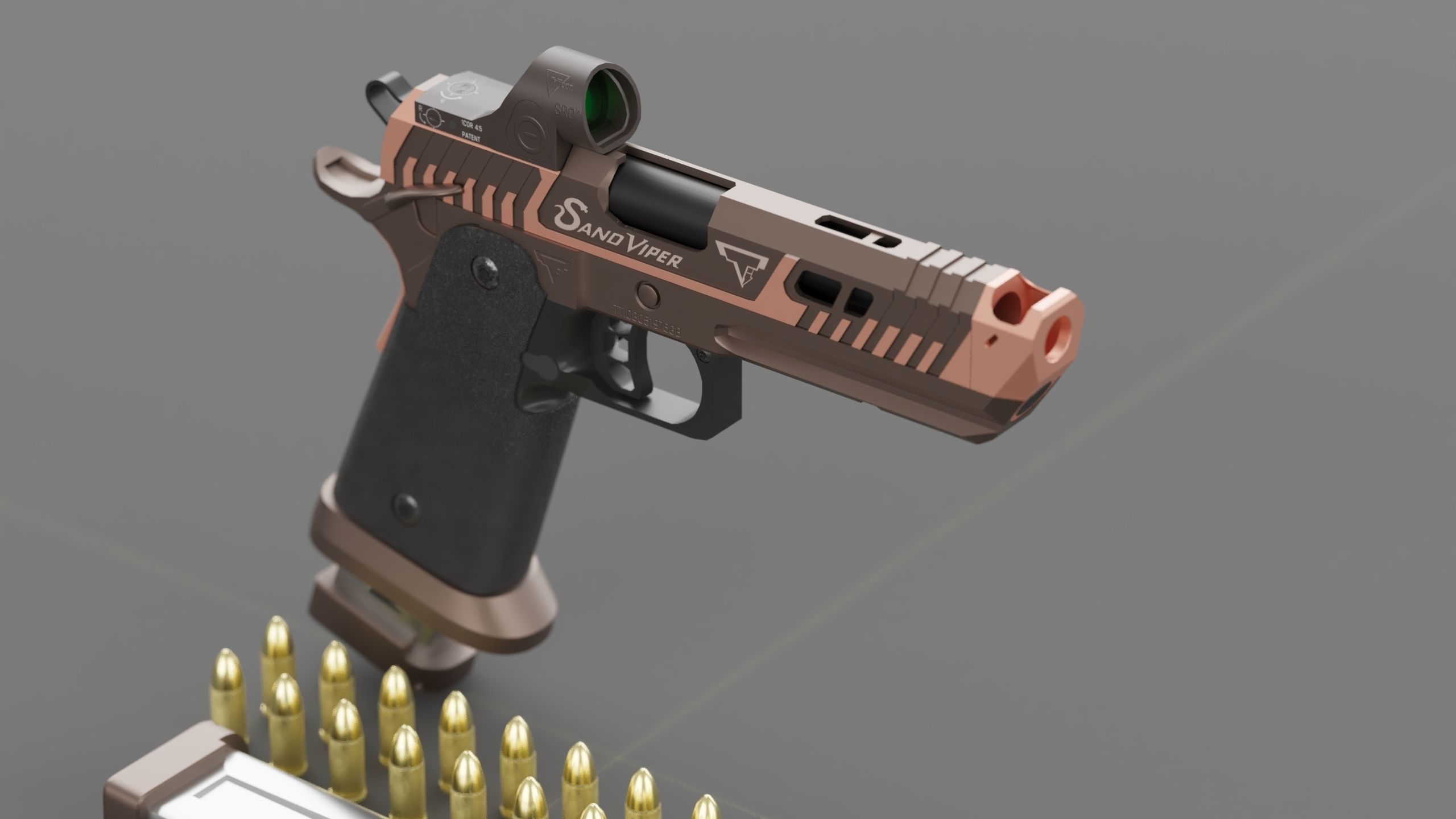 TTI - Taran Tactical Innovations - Sand Viper Low-poly 3D model_3