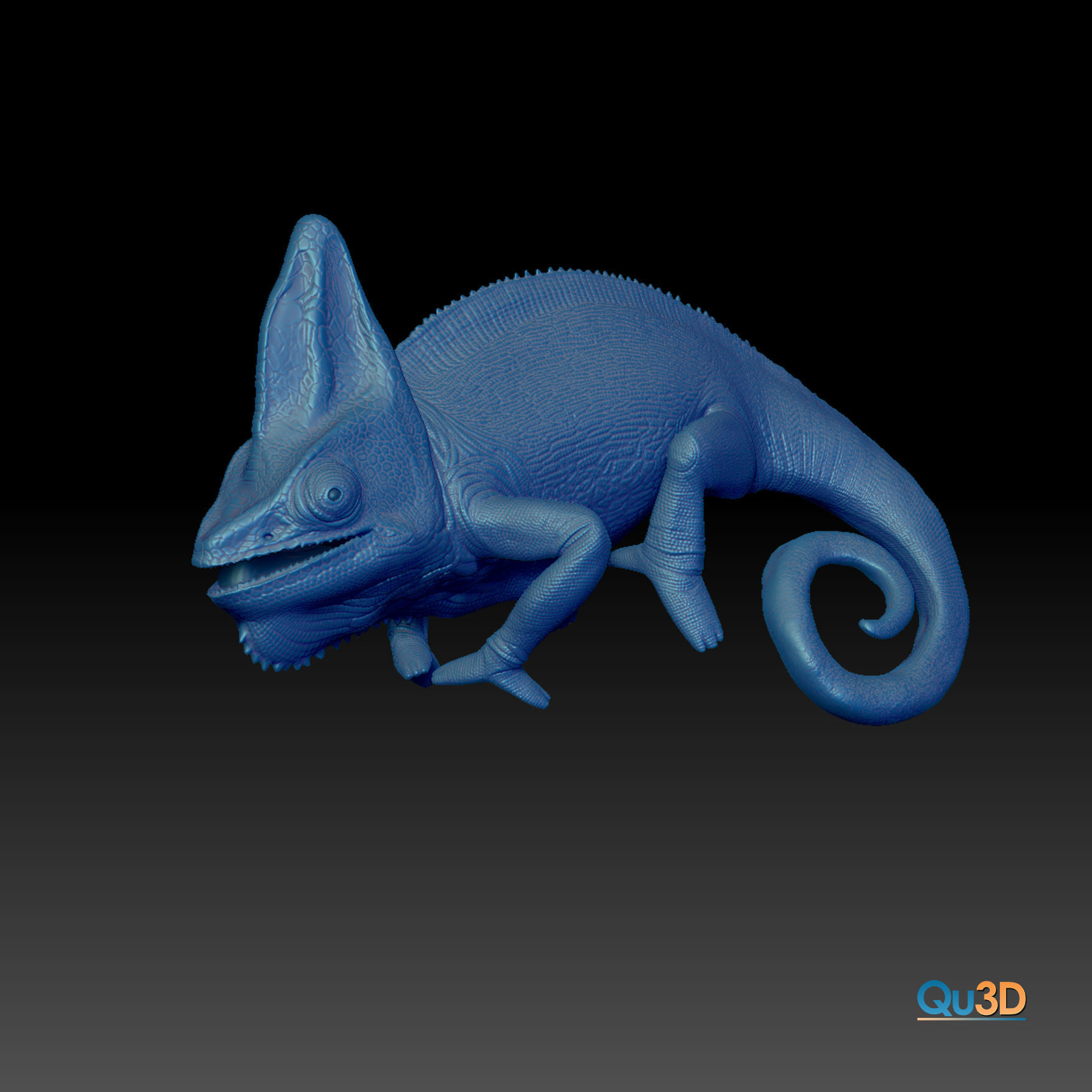 Chameleon Calyptratus Highpolygon 3D model fullsize texture 3D model_4