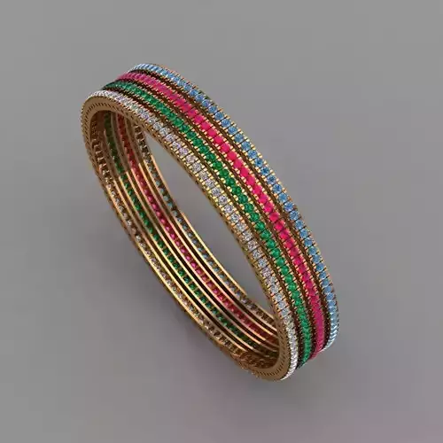 Diamond round bangle jewelry for woman