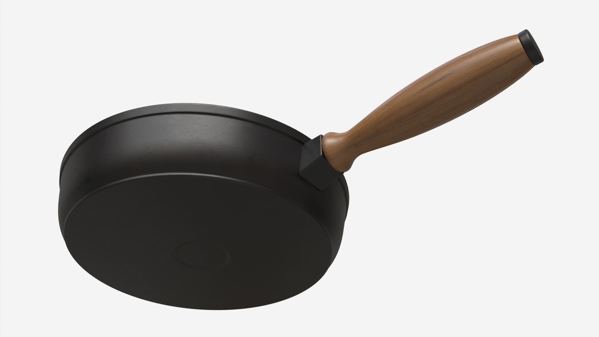 Pancakes on Frying Pan 3D model_2
