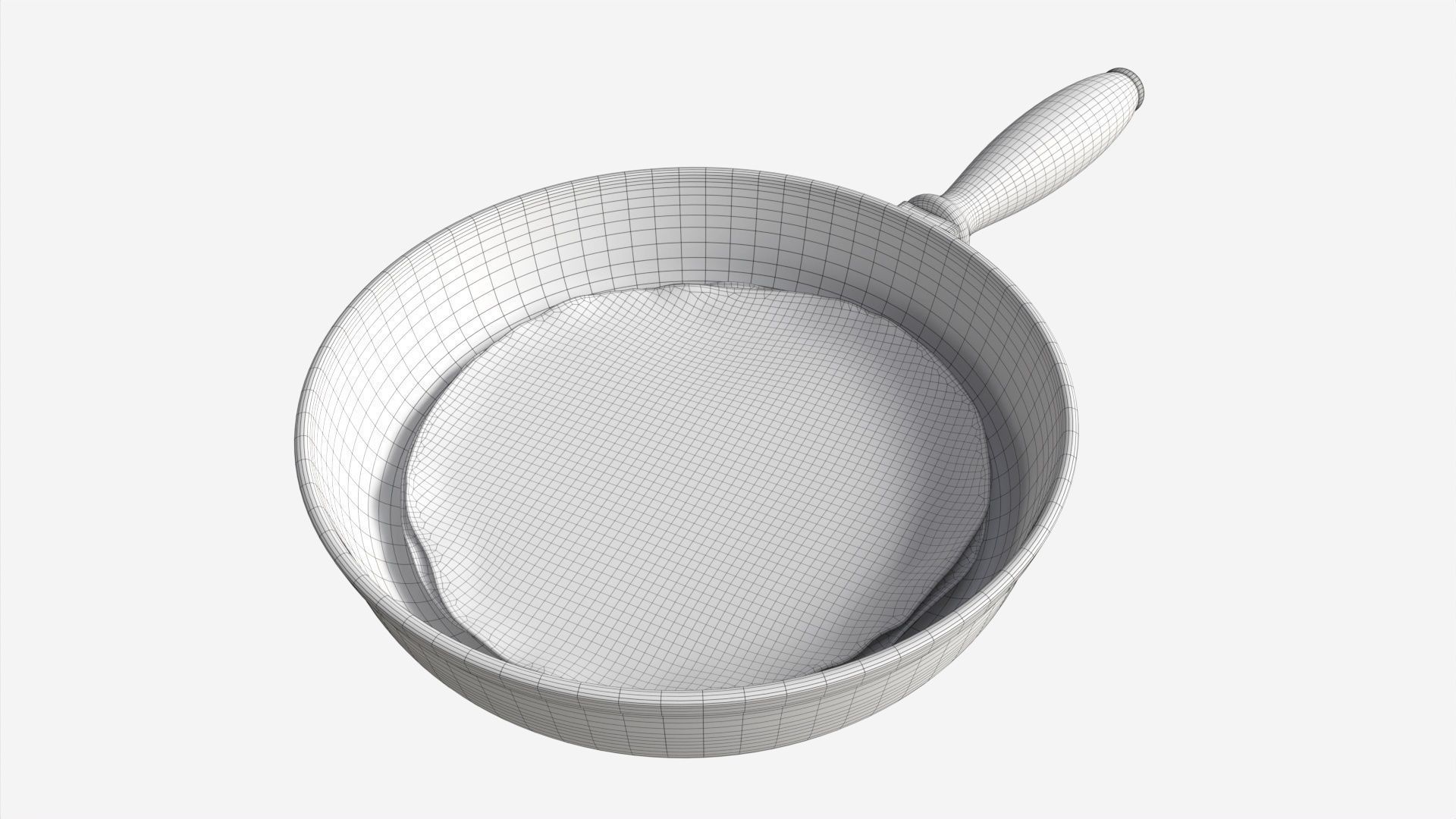 Pancakes on Frying Pan 3D model_6